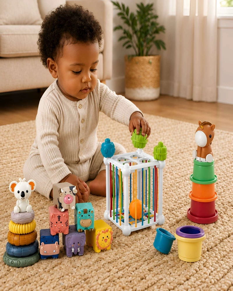 SET DIDACTICO 5 EN 1 SOFT RUBBER BABY SET - ESTIMULACION TEMPRANA - 3