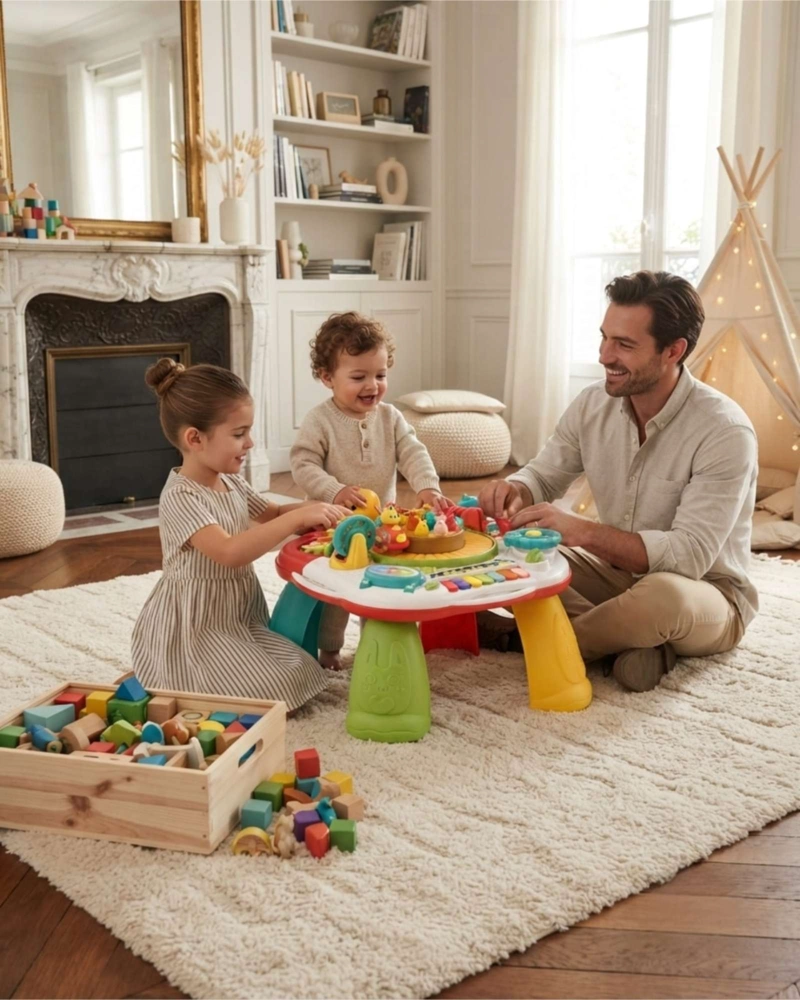 MESA DE ACTIVIDADES DIDACTICA 7 EN 1 PARA BEBE S E INFANTIL - 2