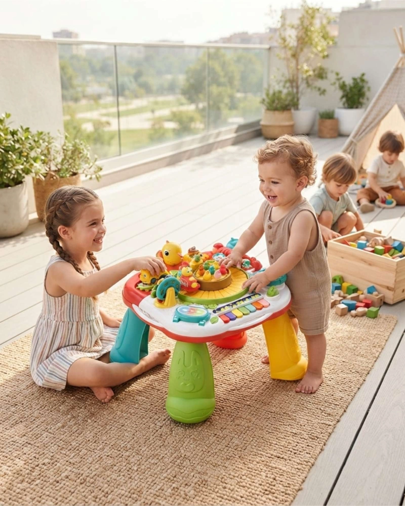 MESA DE ACTIVIDADES DIDACTICA 7 EN 1 PARA BEBE S E INFANTIL - 5