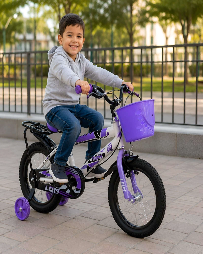 BICICLETA INFANTIL DE INICIACION CON RUEDAS DE APOYO ARO 14 - 4