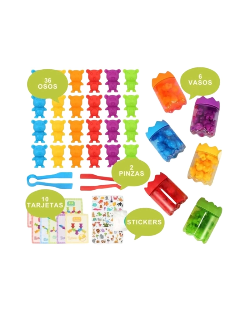 JUEGO DIDACTICO DE CLASIFICACION COLOR Y ANIMALES 98 PCS - 6