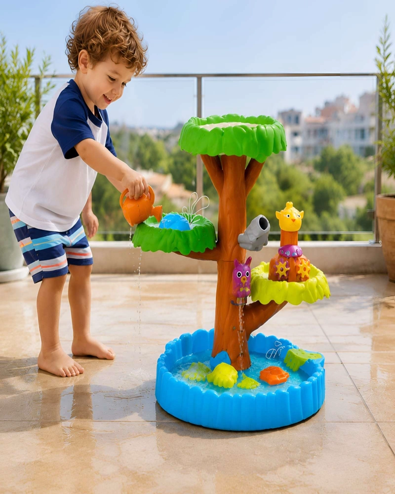 MESA DE ARENA Y AGUA INFANTIL CON DISEÑO DE ARBOL - 4