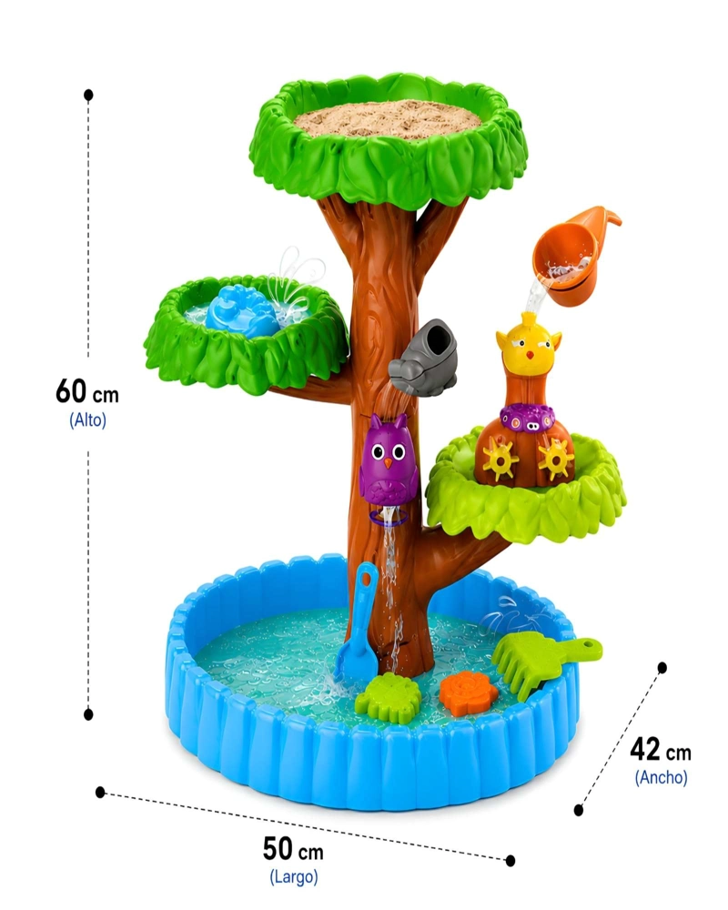MESA DE ARENA Y AGUA INFANTIL CON DISEÑO DE ARBOL - 6