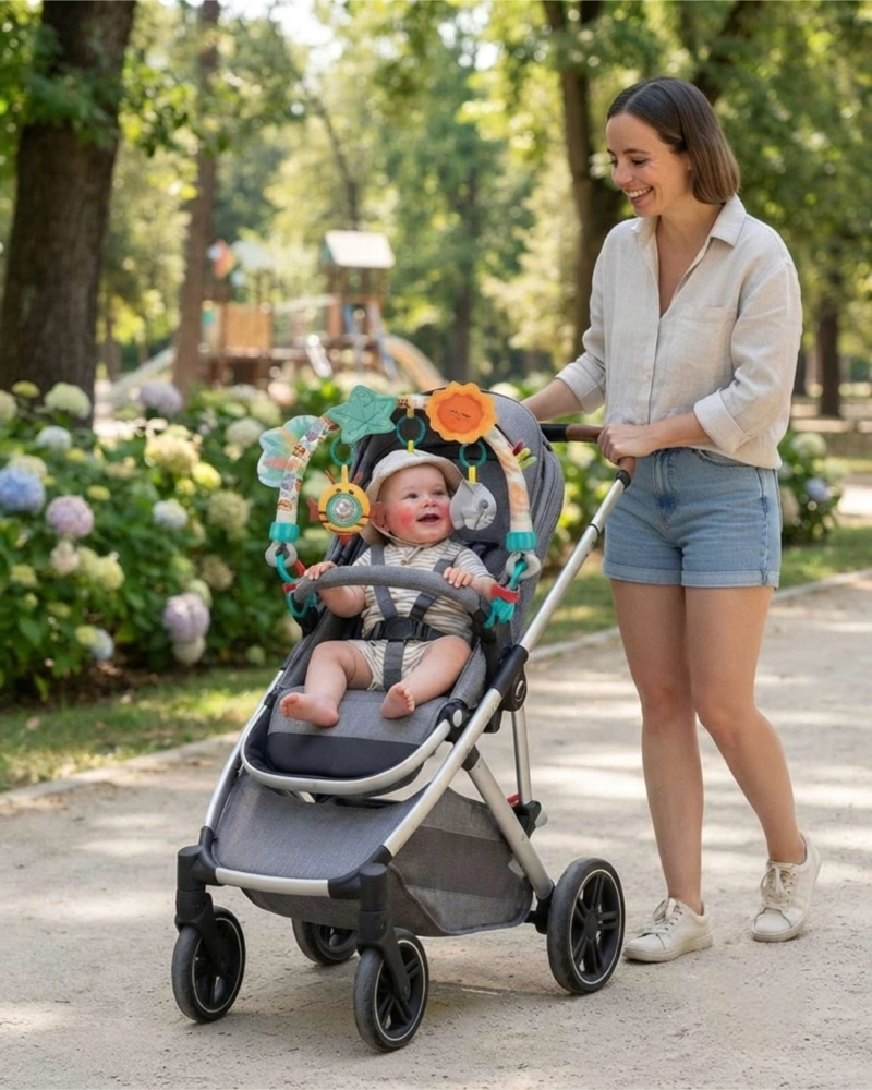 SONAJERO COLGANTE JUGUETE ESTIMULACION BEBE  PARA COCHE Y CUNA - 3