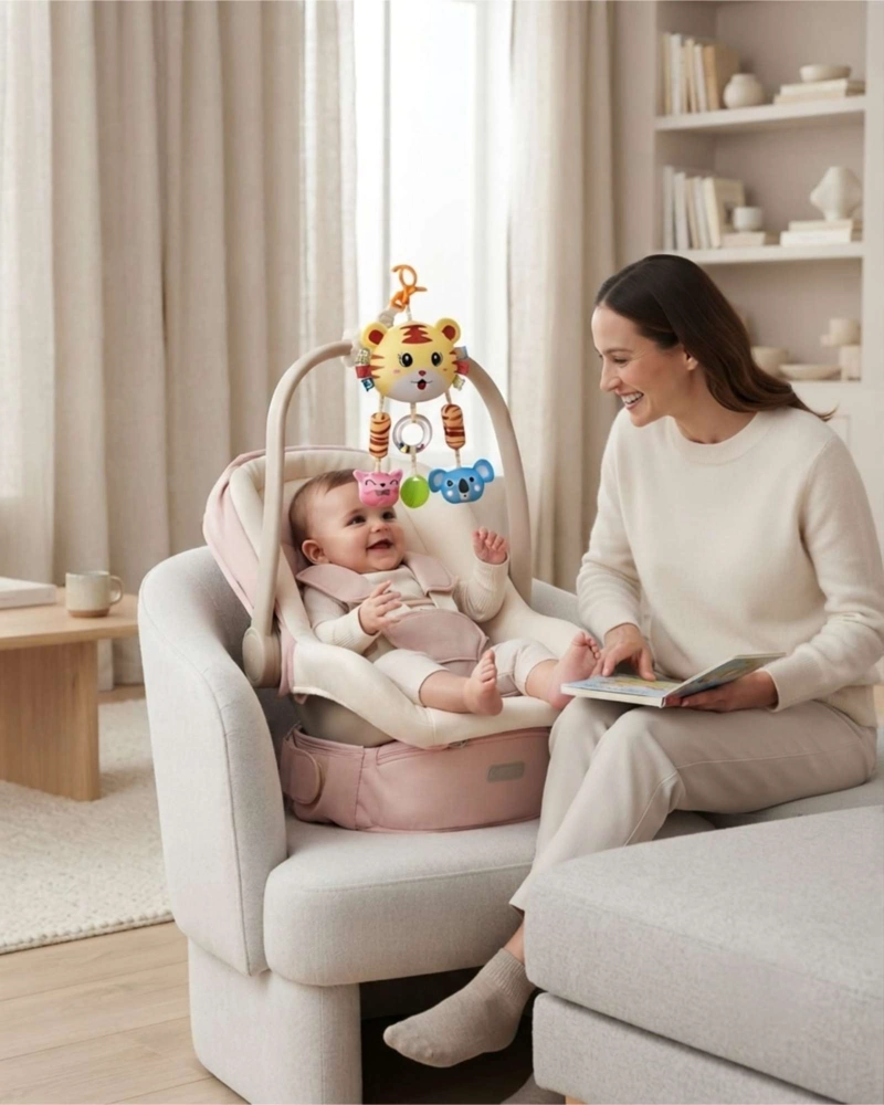 SONAJERO COLGANTE JUGUETE ESTIMULACION BEBE  PARA COCHE Y CUNA - 3