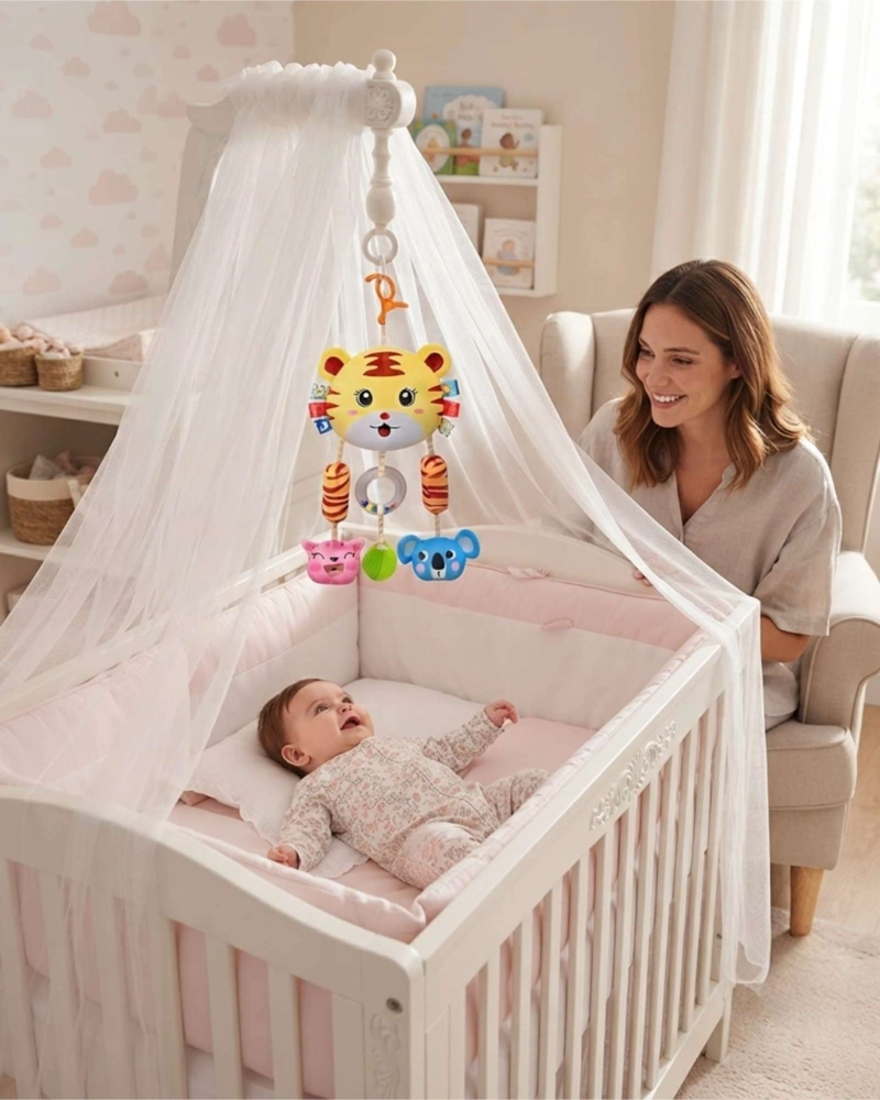 SONAJERO COLGANTE JUGUETE ESTIMULACION BEBE  PARA COCHE Y CUNA - 5