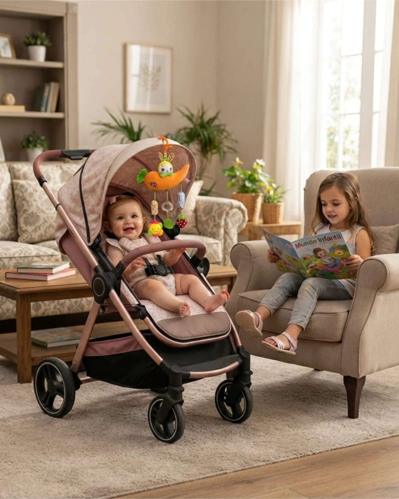 SONAJERO COLGANTE JUGUETE ESTIMULACION BEBE  PARA COCHE Y CUNA - 2