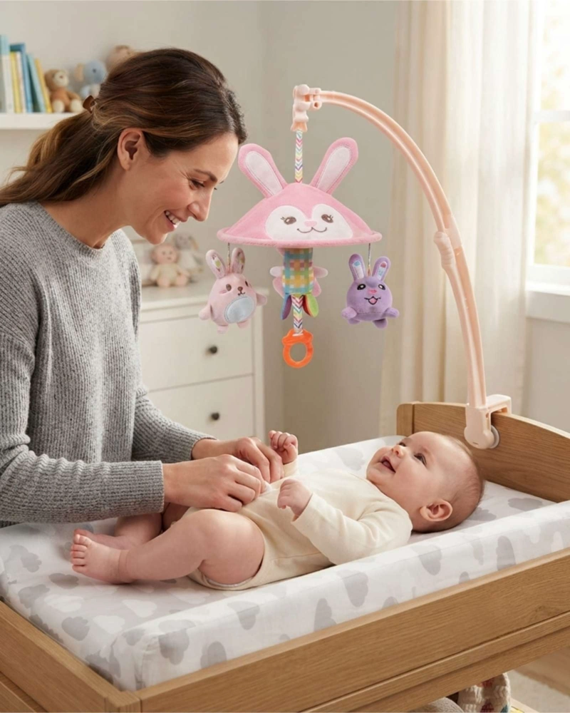 SONAJERO COLGANTE JUGUETE ESTIMULACION BEBE  PARA COCHE Y CUNA - 3