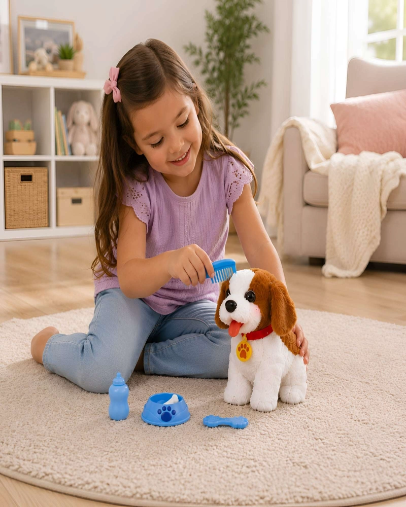 MASCOTA INTERACTIVA PERRO DE PELUCHE CON ACCESORIOS - 2