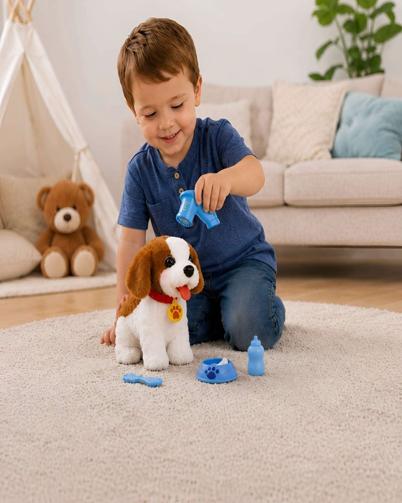MASCOTA INTERACTIVA PERRO DE PELUCHE CON ACCESORIOS - 4