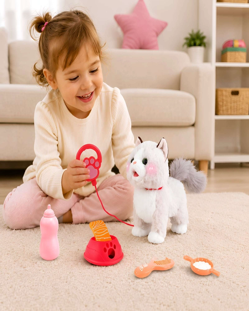 MASCOTA INTERACTIVA GATO DE PELUCHE CON ACCESORIOS - 2