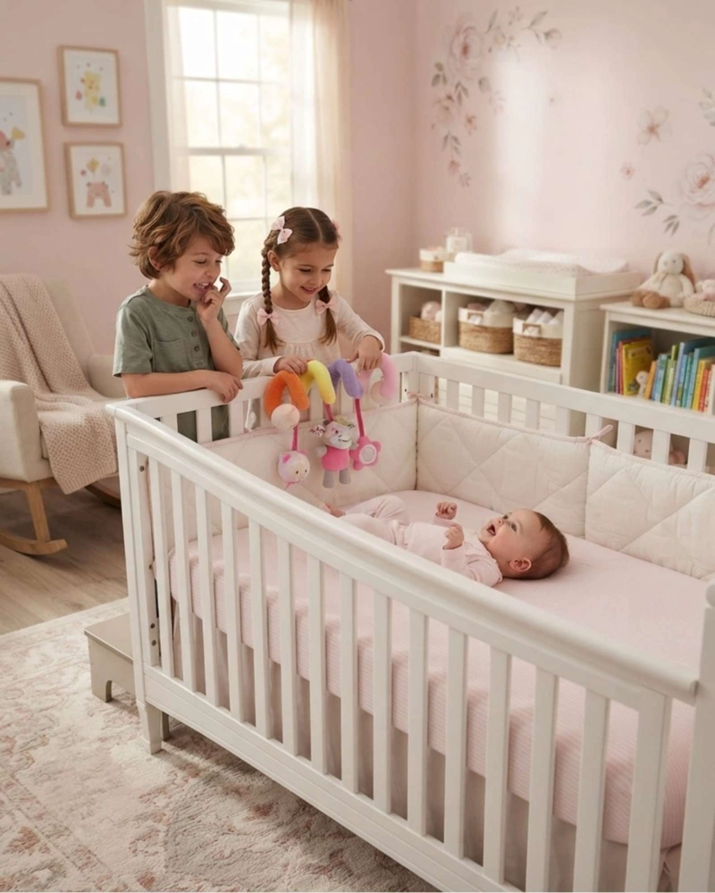 ESPIRAL DE ACTIVIDADES Y SONAJERO PARA BEBE ESTIMULACION CUNA Y COCHE - 1