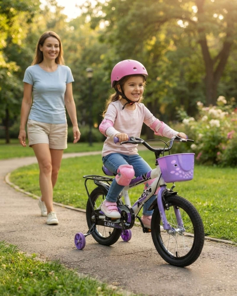 BICICLETA PARA NIÑOS ARO 14 CON KIT DE PROTECCION Y CASCO - 4
