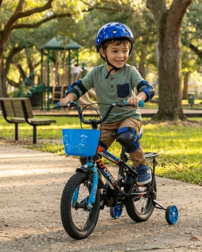 BICICLETA PARA NIÑOS ARO 12 CON KIT DE PROTECCION Y CASCO - 3