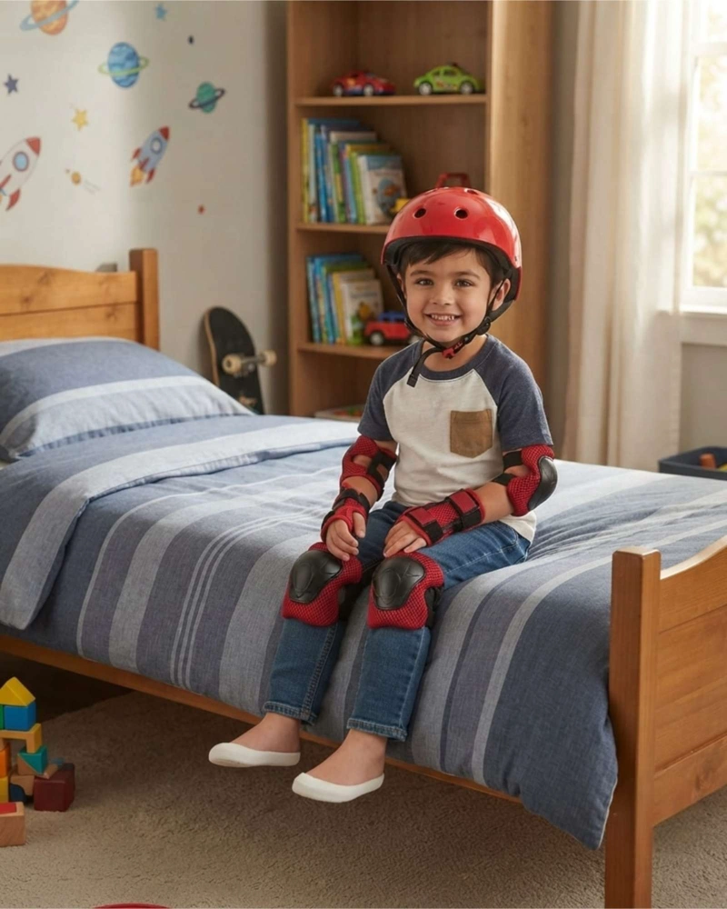 KIT DE PROTECCION INFANTIL CASCO RODILLERAS CODERAS Y MUNIQUERAS - 2