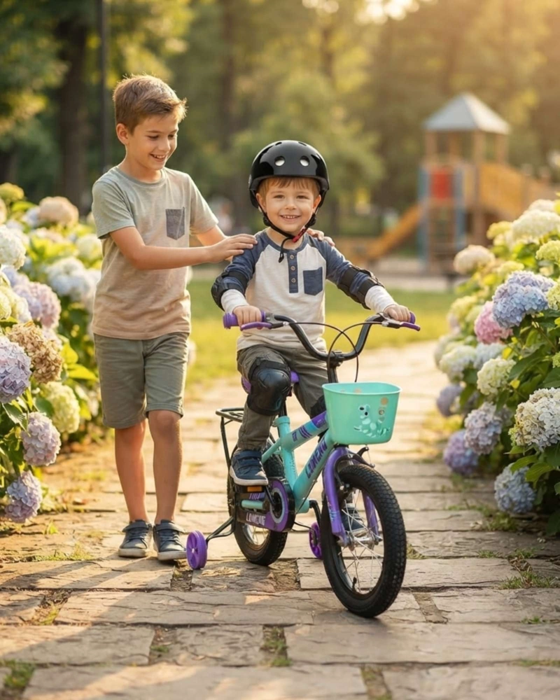 BICICLETA PARA NIÑOS ARO 12 CON KIT DE PROTECCION Y CASCO - 3