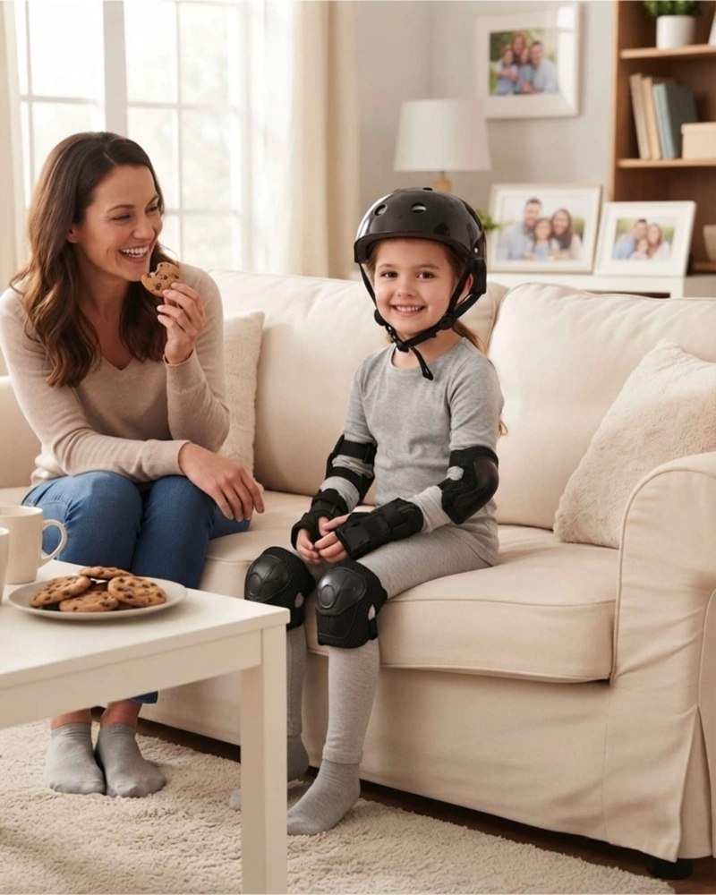 KIT DE PROTECCION INFANTIL CASCO RODILLERAS CODERAS Y MUNIQUERAS - 3