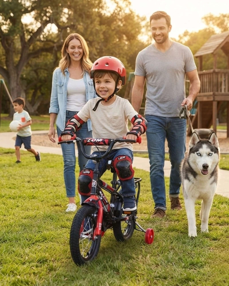 BICICLETA PARA NIÑOS ARO 14 CON KIT DE PROTECCION Y CASCO - 5