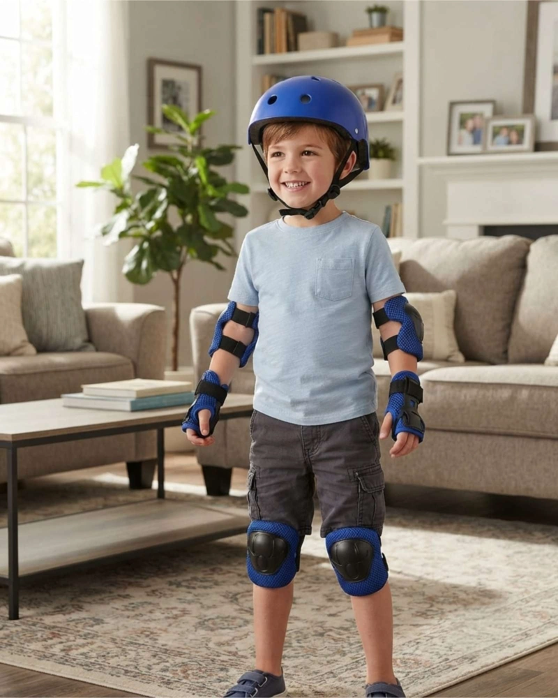 KIT DE PROTECCION INFANTIL CASCO RODILLERAS CODERAS Y MUNIQUERAS - 1