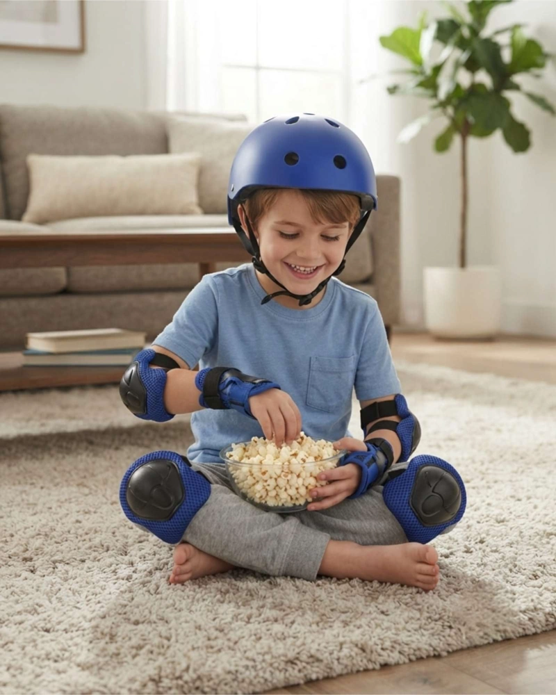 KIT DE PROTECCION INFANTIL CASCO RODILLERAS CODERAS Y MUNIQUERAS - 4