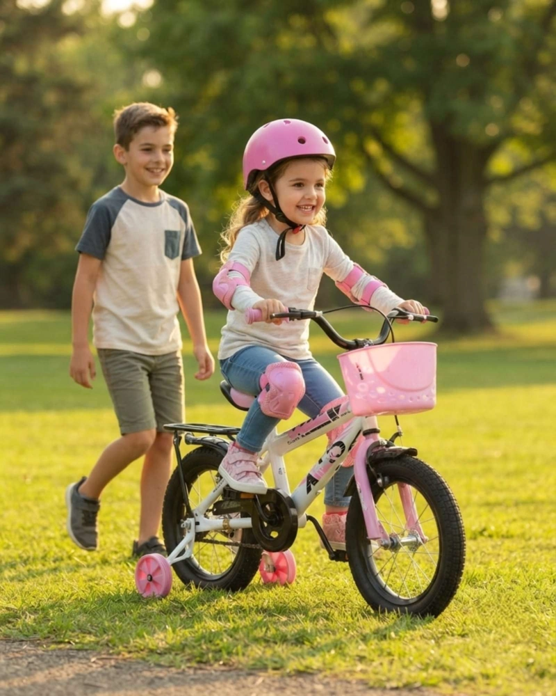 BICICLETA PARA NIÑOS ARO 12 CON KIT DE PROTECCION Y CASCO - 4