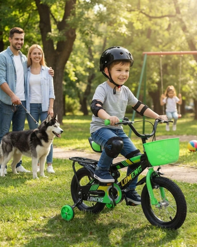 BICICLETA PARA NIÑOS ARO 12 CON KIT DE PROTECCION Y CASCO - 3