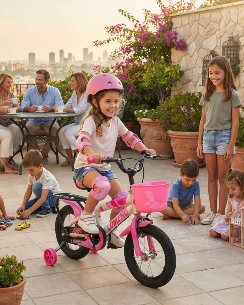 BICICLETA PARA NIÑOS ARO 12 CON KIT DE PROTECCION Y CASCO - 4