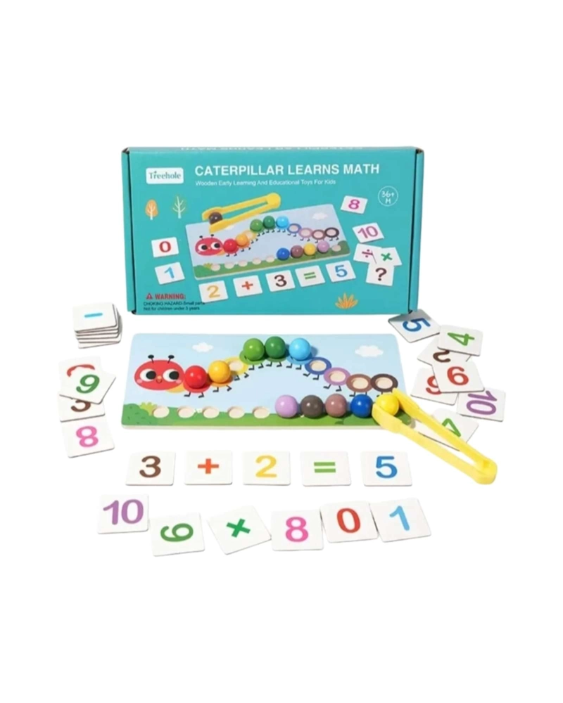 JUEGO DIDACTICO TABLERO DE MADERA CON PINZAS CUENTAS Y NUMEROS - 6