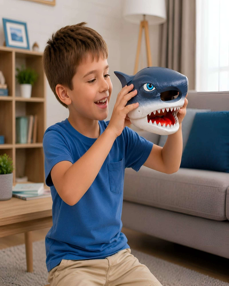 MASCARA DE TIBURON INTERACTIVA CON SONIDO Y MOVIMIENTO PARA NIÑOS - 3