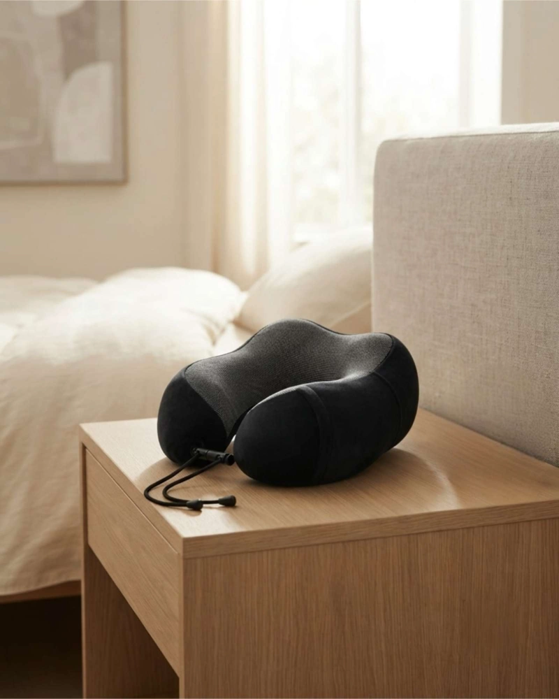 ALMOHADA DE CUELLO ERGONOMICA PARA VIAJE AVION Y AUTO - SOPORTE CERVICAL - 1