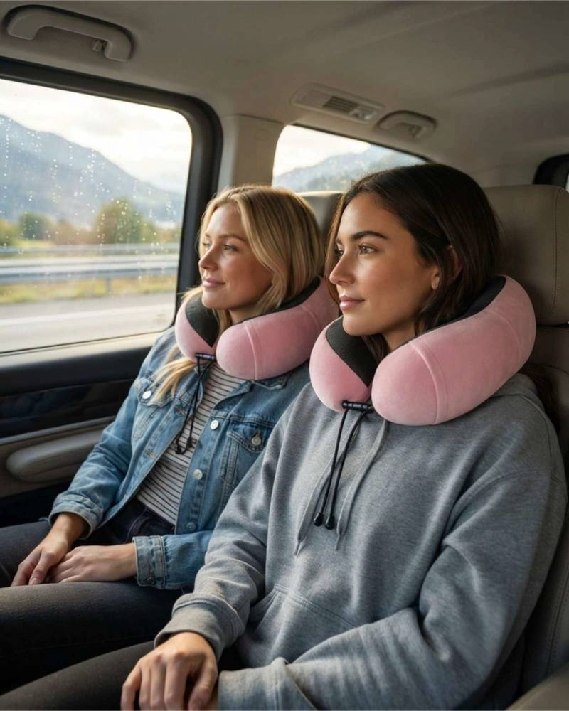 ALMOHADA DE CUELLO ERGONOMICA PARA VIAJE AVION Y AUTO - SOPORTE CERVICAL - 4