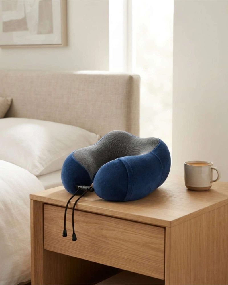 ALMOHADA DE CUELLO ERGONOMICA PARA VIAJE AVION Y AUTO - SOPORTE CERVICAL - 1