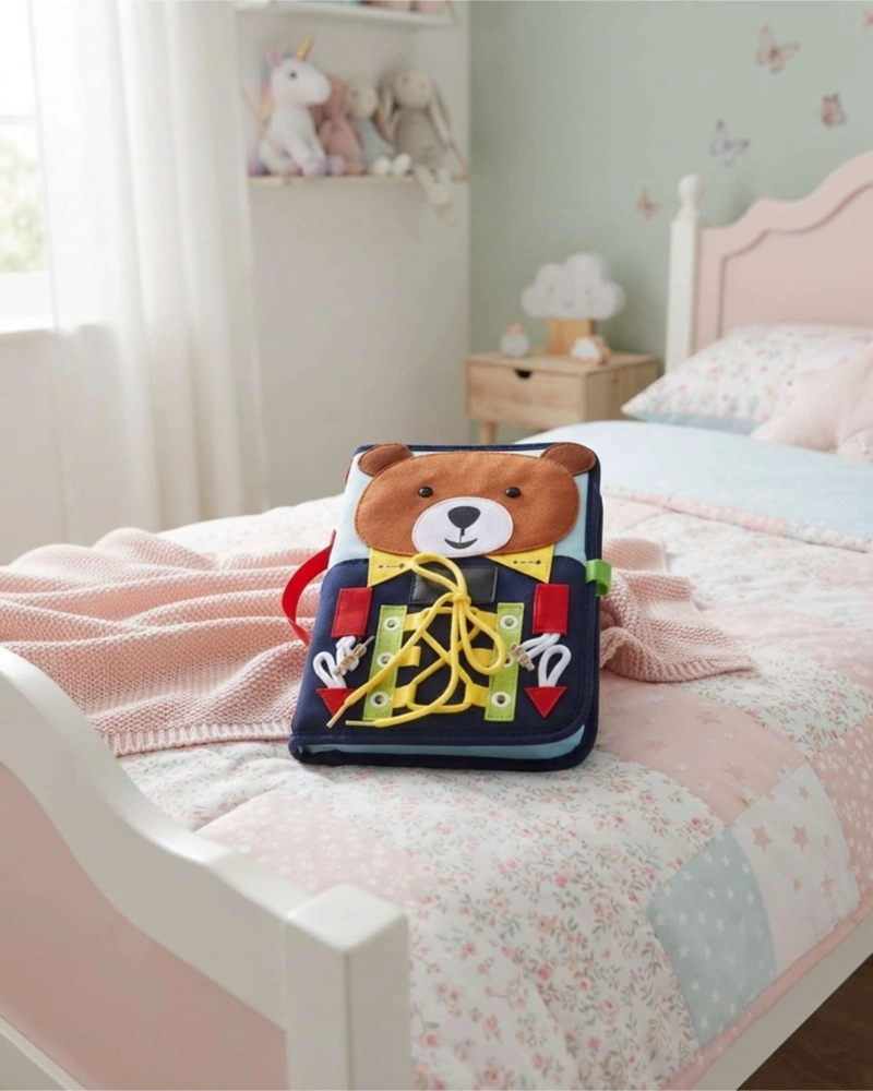 TABLERO SENSORIAL MONTESSORI MALETIN DIDACTICO DE VIAJE - 1