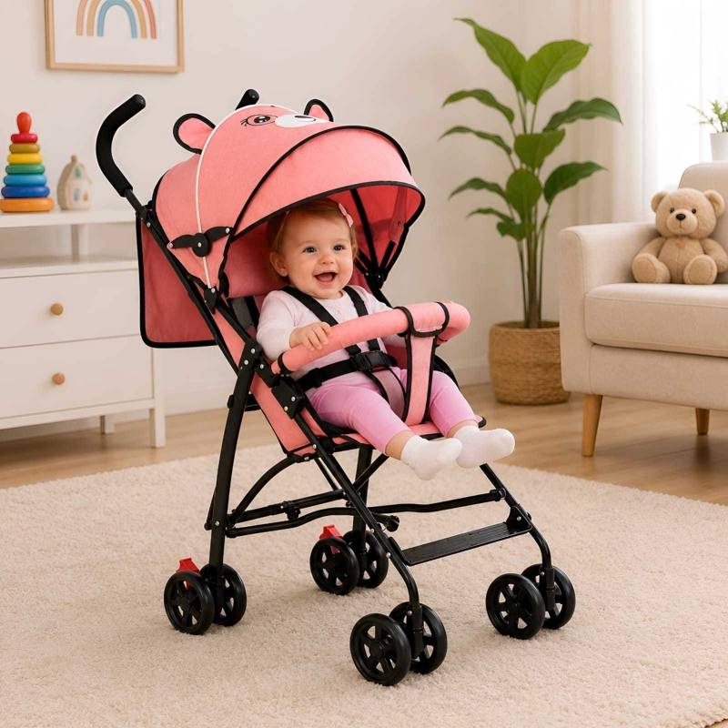 COCHE PASEADOR LIVIANO Y PLEGABLE PARA BEBE - 5