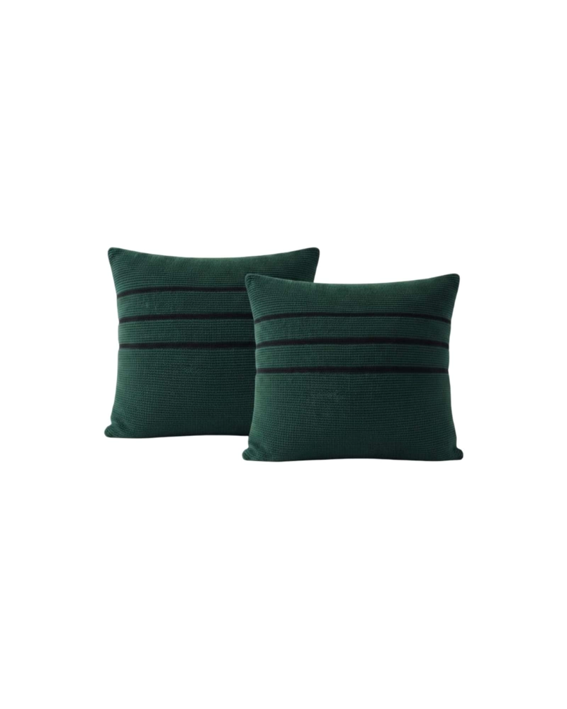 SET X4 FUNDAS DE COJIN CHENILLE CON FRANJAS 45X45 CM - 6
