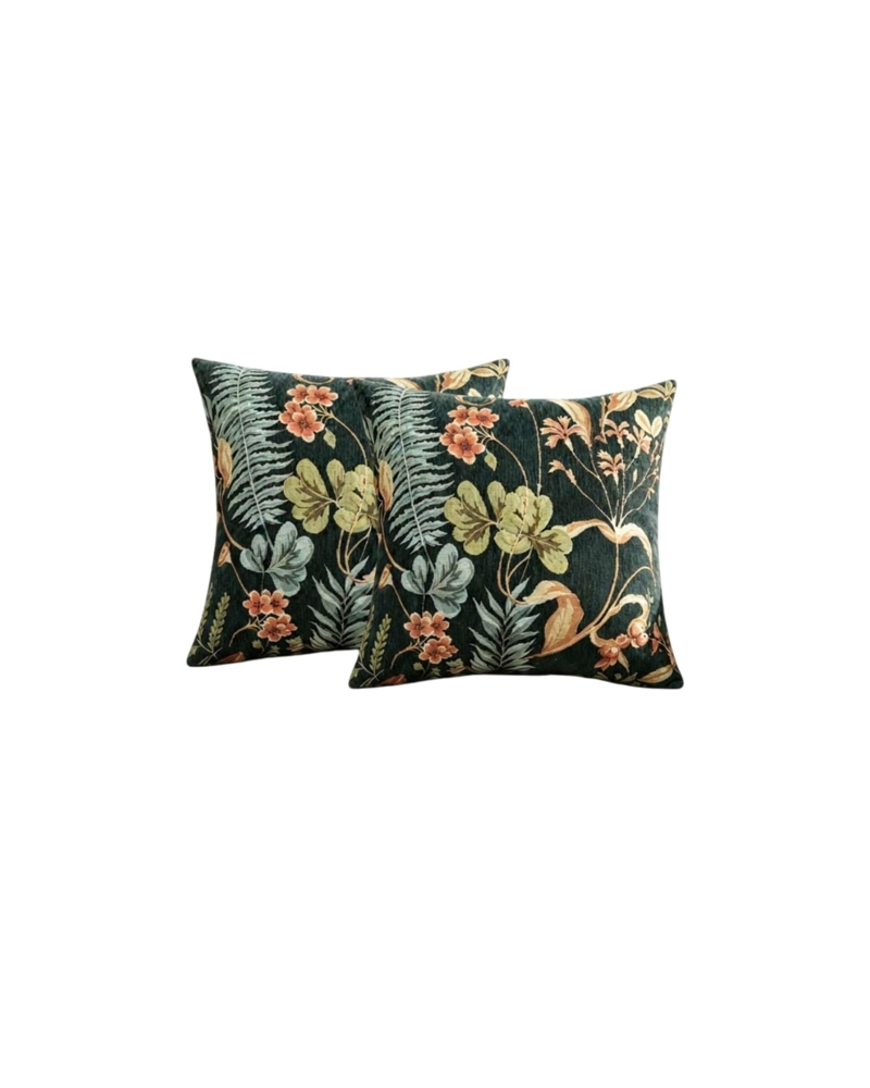 SET X4 COJINES DECORATIVOS JACQUARD BOTANICO 45X45 CM INCLUYE RELLENO - 6