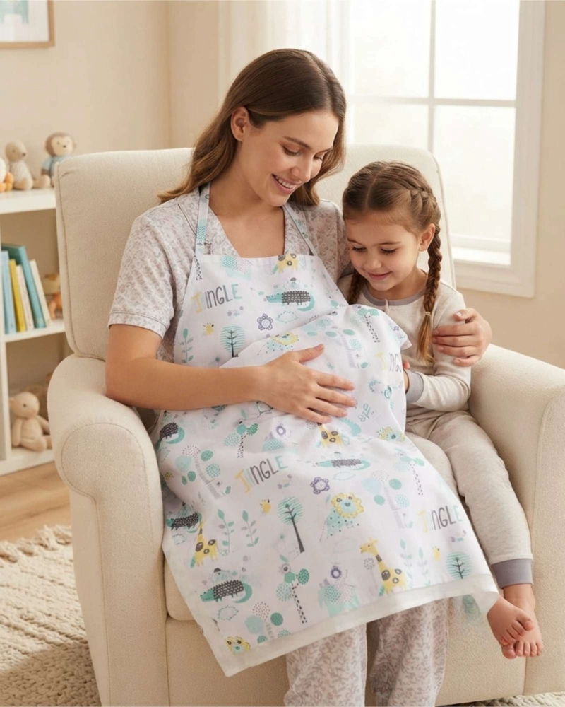 DELANTAL DE LACTANCIA ESTAMPADO PRACTICO, COMODO Y CON ESTILO - 1