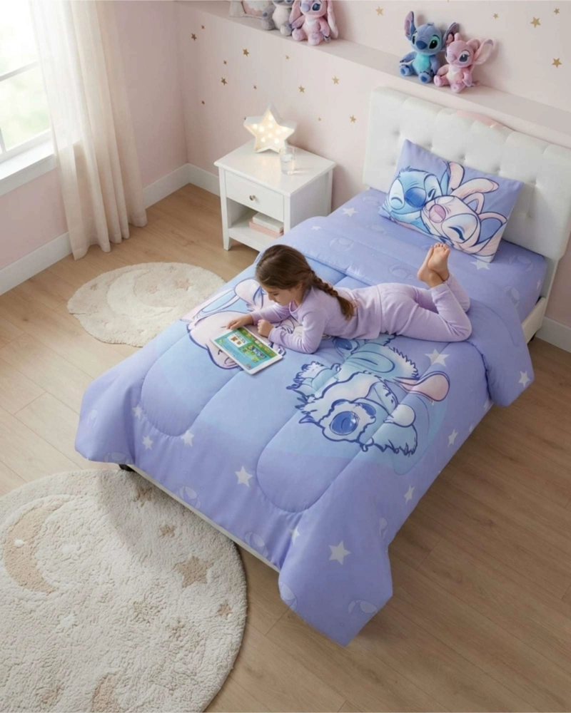 PLUMON INFANTIL STITCH 1.5 PLAZAS + FUNDA DE ALMOHADA - 3