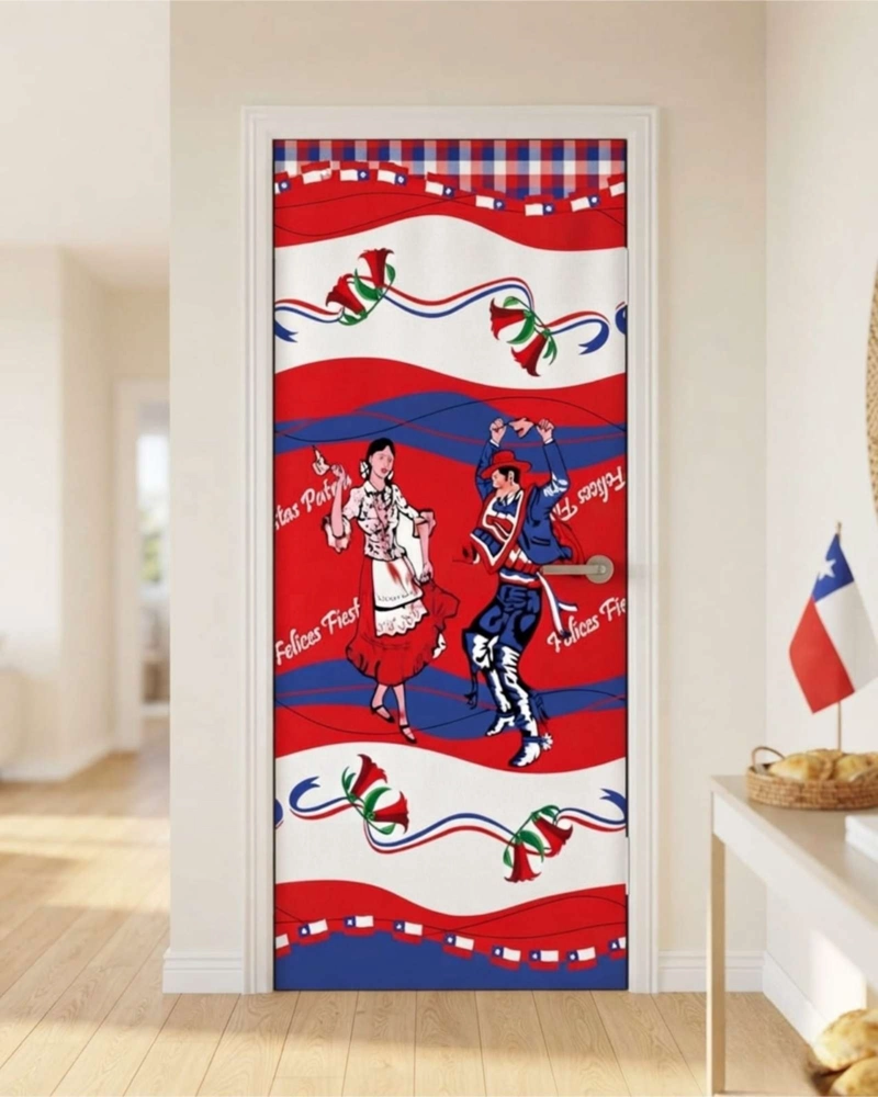 FUNDA PARA PUERTA DIECIOCHERA 105X210CM DISEÑO CHILENO - 1