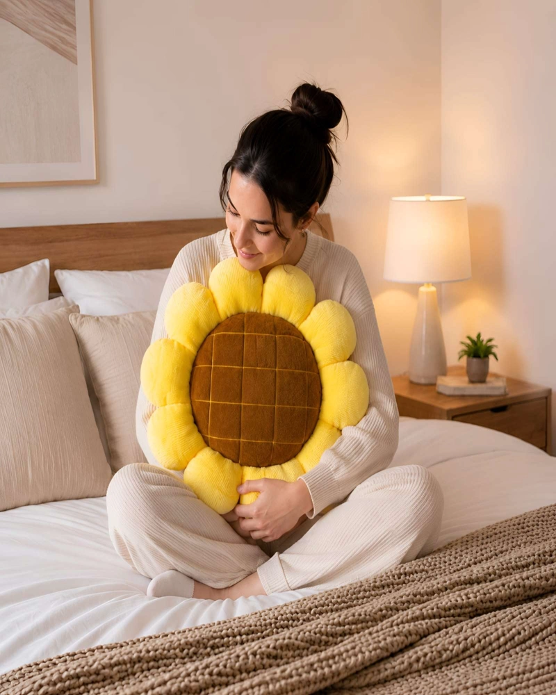 COJIN DECORATIVO GIRASOL PARA SOFA Y DORMITORIO - 1
