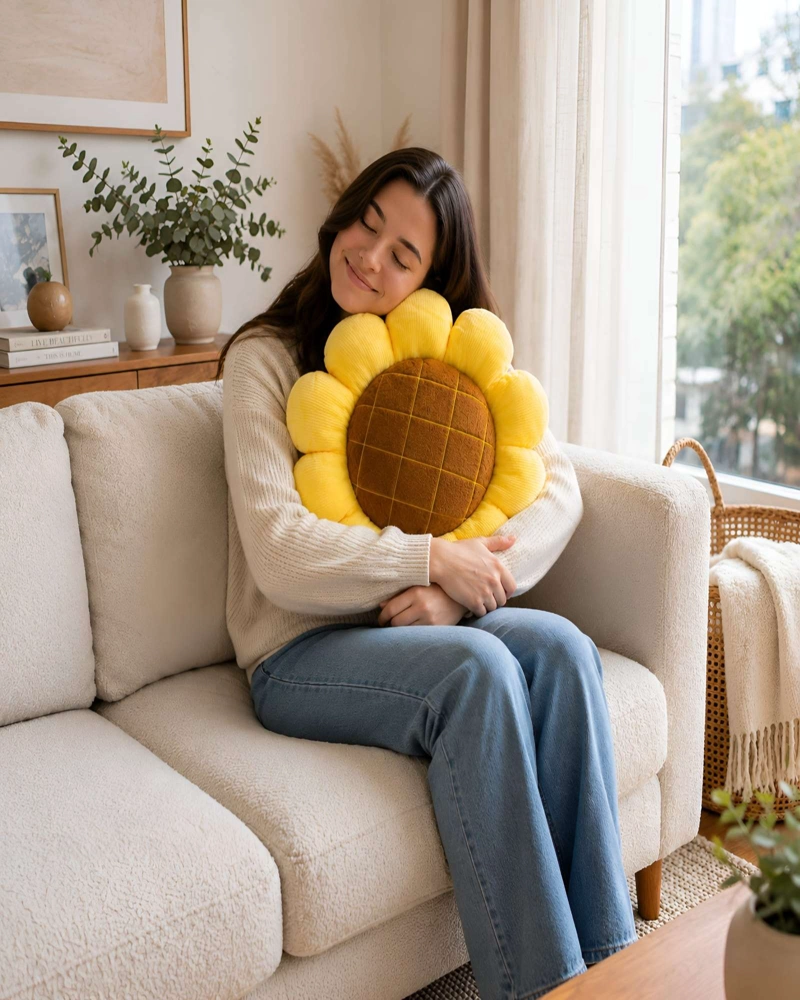 COJIN DECORATIVO GIRASOL PARA SOFA Y DORMITORIO - 4