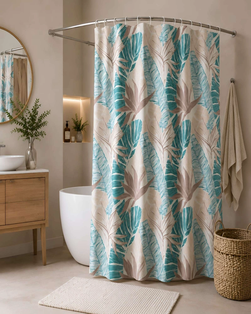 CORTINA DE BAÑO CON FORRO - ESTILO Y FUNCIONALIDAD PARA TU BAÑO - 3