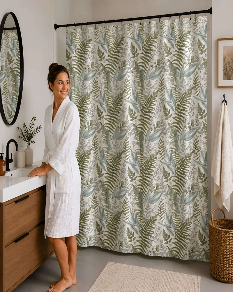 CORTINA DE BAÑO CON FORRO - ESTILO Y FUNCIONALIDAD PARA TU BAÑO - 5