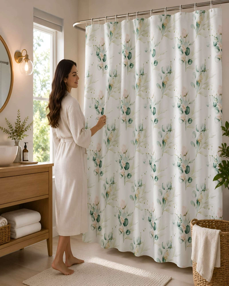 CORTINA DE BAÑO CON FORRO - ESTILO Y FUNCIONALIDAD PARA TU BAÑO - 4
