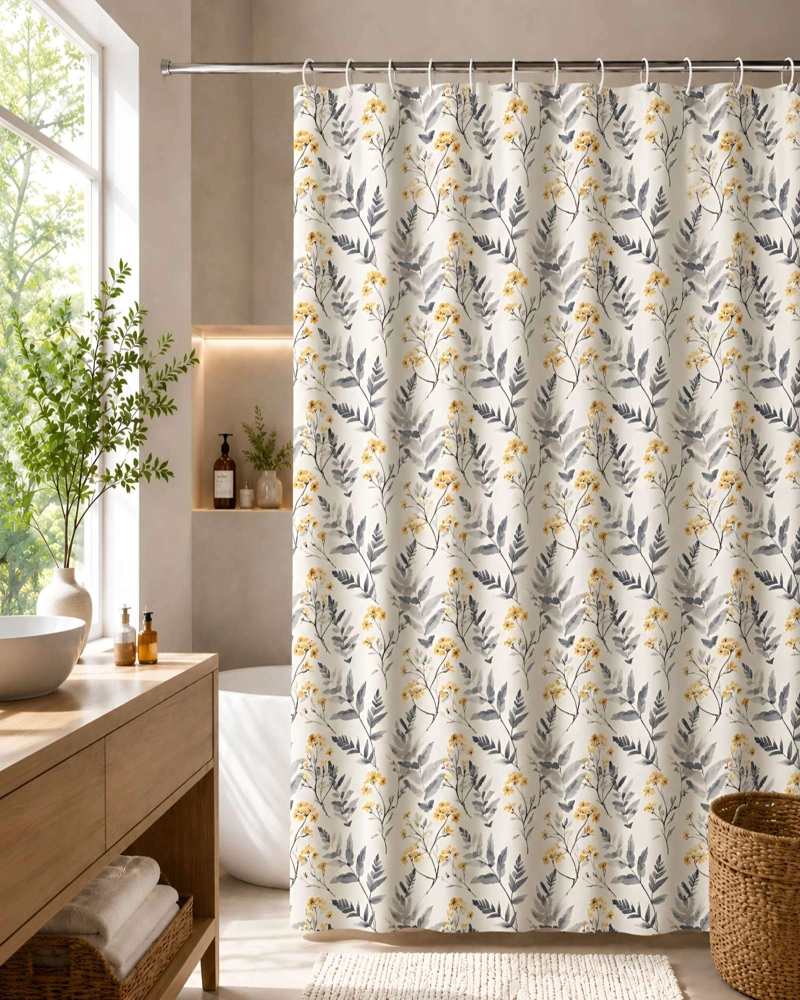CORTINA DE BAÑO CON FORRO - ESTILO Y FUNCIONALIDAD PARA TU BAÑO - 4