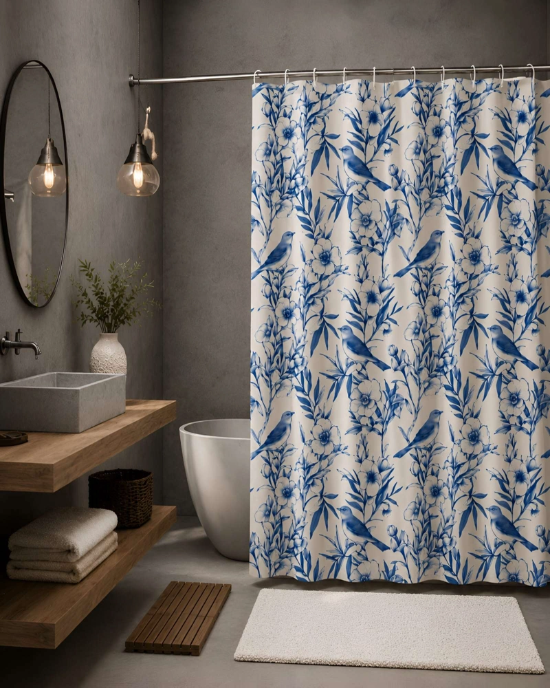 CORTINA DE BAÑO CON FORRO - ESTILO Y FUNCIONALIDAD PARA TU BAÑO - 5