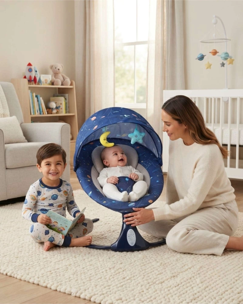 SILLA NIDO MECEDORA INTELIGENTE 360° PARA BEBE - 1