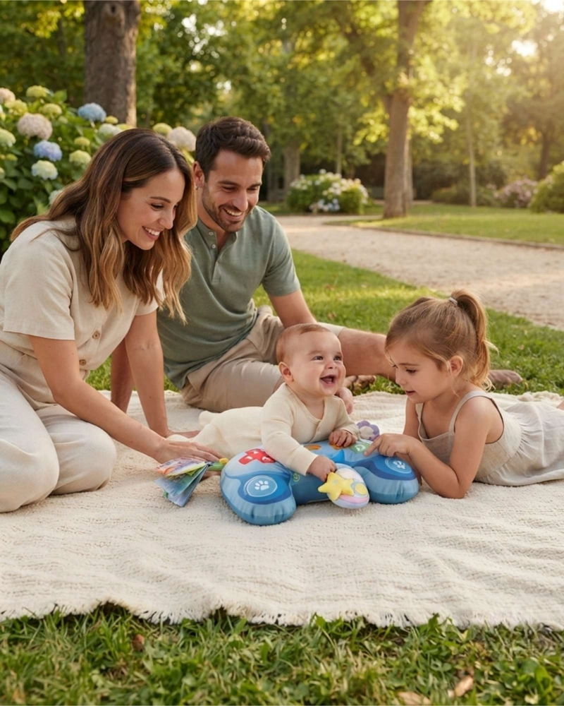 COJIN SENSORIAL DE ESTIMULACION TEMPRANA CON ACCESORIOS PARA BEBE - 4