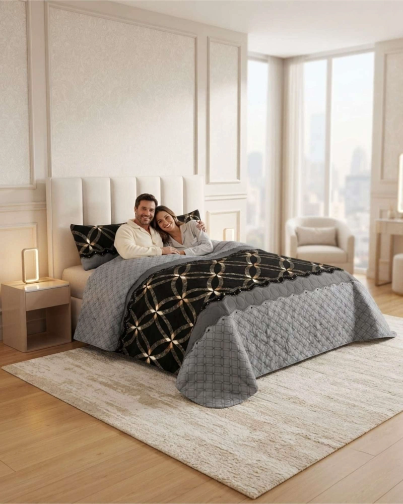 CUBRECAMA QUILT DE VERANO LIGERO Y FRESCO KING