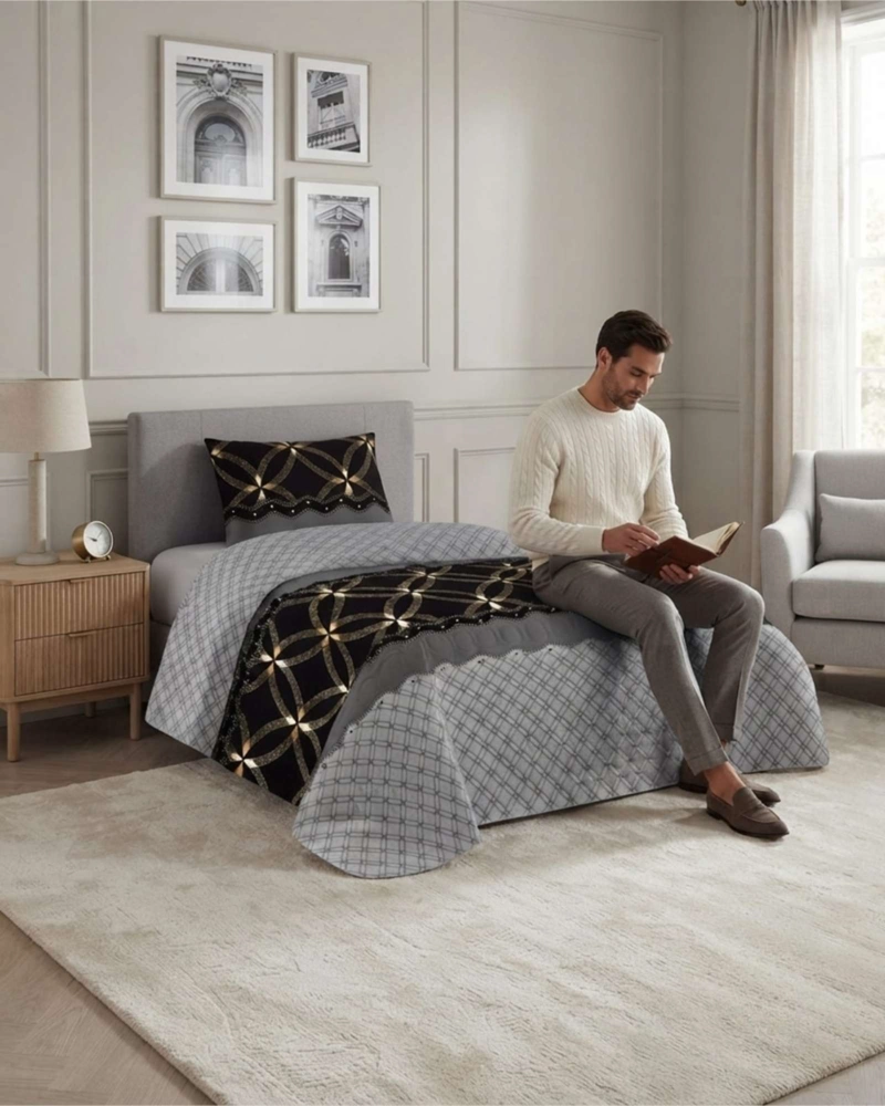 CUBRECAMA QUILT DE VERANO LIGERO Y FRESCO PLAZA Y MEDIA